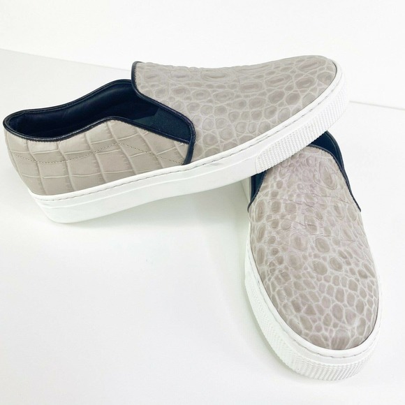 ZCD Montreal Taupe gray Slip on sneakers Croc - Picture 2 of 10